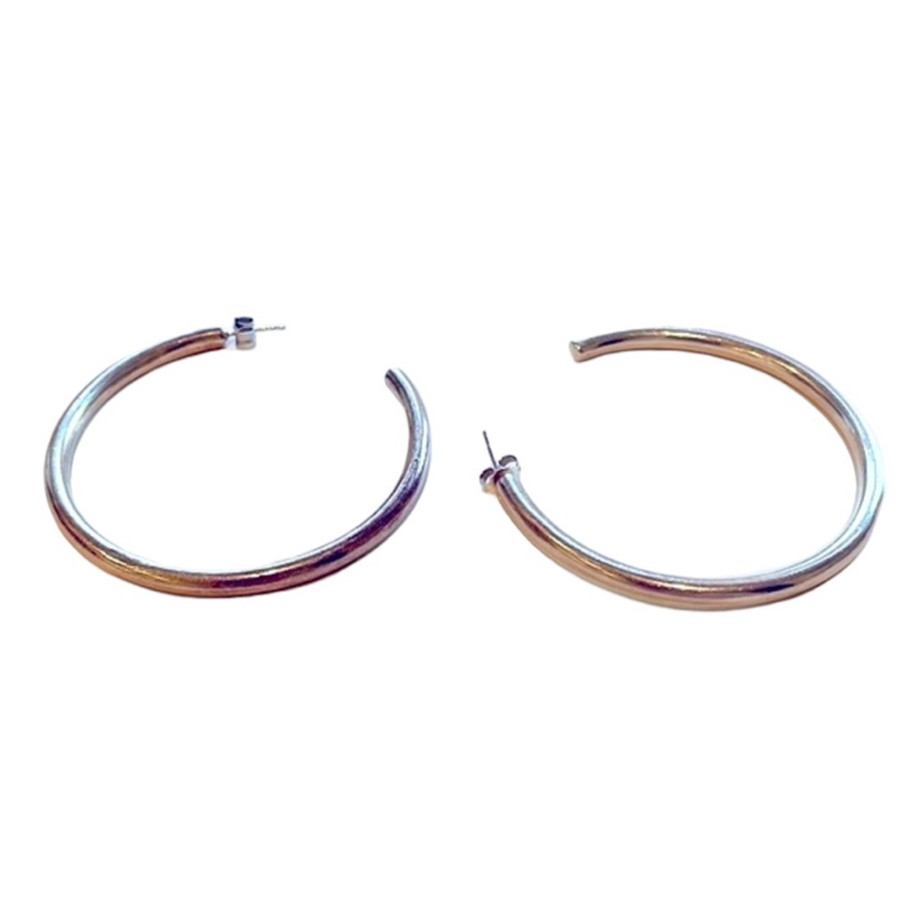 Vintage Silver Hoop Earrings.